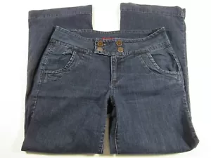 KIKIT Mid-Rise Curvy Bootcut-Leg Women's Size 12 Blue Cotton Denim Jeans - Picture 1 of 11