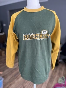 Green Bay Packers Sweatshirt Youth Large 14/16 NFL Reebok Embroidered Crew Neck - Picture 1 of 2