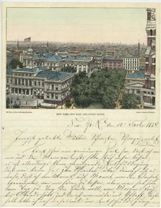 Auswanderer New York 1884 Dekorativer Briefkopf USA Ermshausen - Bild 1 von 4