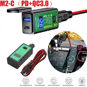 Motorcycle Bike SAE to USB Charger Cable Adapter 4.8A Waterproof for GPS Phone - Picture 1 of 11