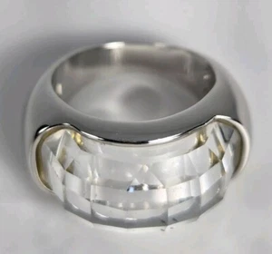 ZIGNETTA ARGENTO STERLING CRISTALLO SWAROVSKY 9,2g donna taglia 7 - Foto 1 di 13