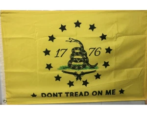 Don't Tread on Me Betsy Ross 1776 Boat Flag Banner 2 Grommets 13 Stars 3x5 Snake - Imagen 1 de 3