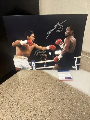 🥊HOF’S SUGAR“RAY”LEONARD & ROBERTO DURAN🥊SIGNED 14”X11” PHOTO PSA COA AND HOLO - Image 1 of 4