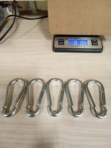 5 Pack Stainless Steel Carabiner Spring Snap Hooks 3/8s Inch 764ep - Picture 1 of 4