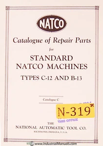 Natco C-12 B-13, Repair Parts Manual - Picture 1 of 1