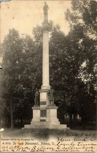 Vintage Ohio OH Postcard Soldier's Monument Athens Rotograph Posted 1905  UB - Picture 1 of 3