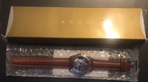 New Avon Mark Mcgwire Home Run Hero Wristwatch Leather Band Cover