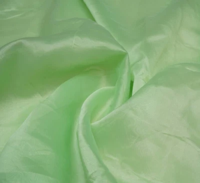 Pale Green Tissue Organza Fabric Cloth Material for dresses , Craft,Art  1 YARD - Image 1 of 3