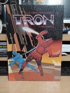 TRON a Pop-Up Bok Walt Disney Productions 1982 Hc Little Simon Movie Tie In - Picture 1 of 12
