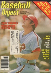 BASEBALL DIGEST March 1979-Greg Luzinski,George Foster, Rich Gossage * FREE Ship - Imagen 1 de 1