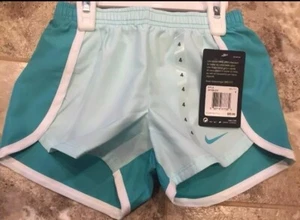New Nike Little Girl’s Dri-Fit Running Shorts Size XS 4 Teal (Ages 3-4) - Picture 1 of 4