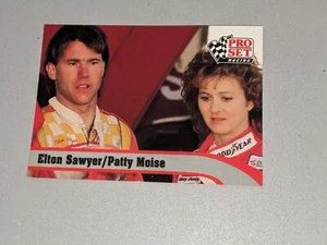 1992 NASCAR Pro Set Racing Trading Card#197 Elton Sawyer/Patty Moise - Picture 1 of 2
