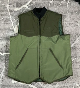 ATC Vest Size M Reversible Hunting Green Orange Puffy Zipper Pockets - Picture 1 of 7