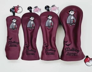 Malbon Golf 4pcs Purpl Golf Club Headcover Set Driver Fairway wood UT New - Picture 1 of 1