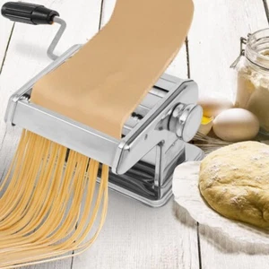 Edelstahl Frische Nudelmaschine Roller Maschine für Spaghetti Nudeln Fettuccine - Bild 1 von 15