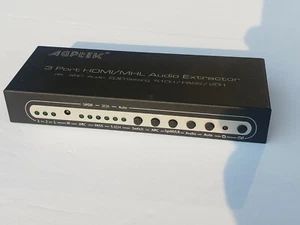 Convertidor extractor de salida de audio 1080P HDMI entrada a 3 puertos HDMI RCA L/R  - Imagen 1 de 5