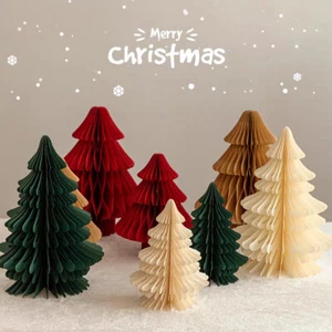 Honeycomb Paper Christmas Tree Christmas Party Decoration 3D Craft Paper Ball - Picture 1 of 19