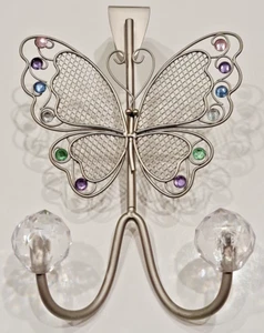 Gancho Mariposa para Toallas Abrigos Sombreros Albornoces Hogar u Oficina con Gemas de Colores - Imagen 1 de 4