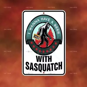 Beer Sasquatch II Metal Sign Home room wall art gift funny novelty decor A1995 - Picture 1 of 1