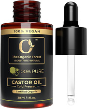 Castor Oil Organic Cold Pressed Unrefined | Hexane Free Organic Castor Oil for E