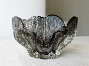 Kosta Boda Bowl candleholder textured glass bowl vase - Picture 1 of 10