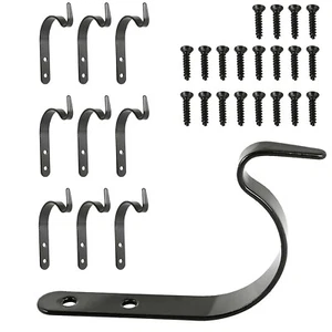 10pcs Metal Hanging Basket Brackets Garden Plant Hanger Hook Wall Decor NEW - Picture 1 of 17