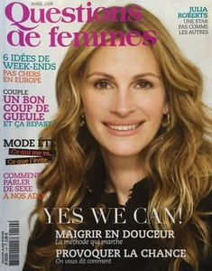 JULIA ROBERTS Avril 2009 QUESTIONS DE FEMMES Magazine (FRENCH) - Picture 1 of 1