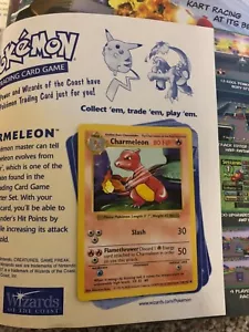 RARE Stage 1 Pokemon Charmeleon Card 24/102 + Nintendo Power Magazine Volume 118 - Picture 1 of 3