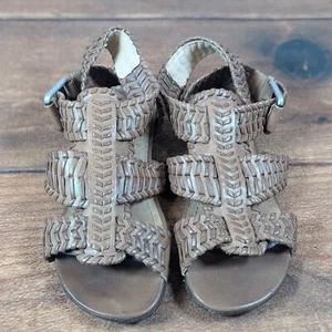 AllSaints Gladiator Sandalen geflochtenes Leder Riemchen braun Schnalle Größe 37 - Bild 1 von 12