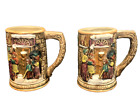 1974 Collectors Limited Edition Christmas Carol castle mugs steins set of 2