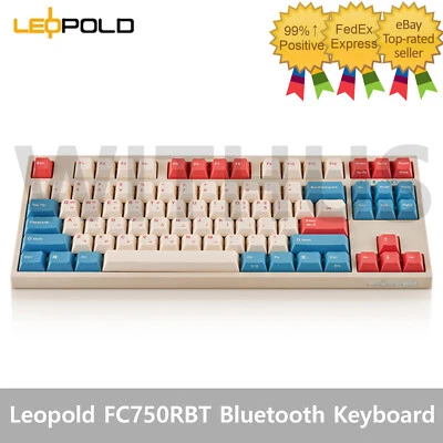 Leopold FC750RBT Coral Blue USB Type C & Bluetooth Keyboard - ENG,KOR-Tracking= - Image 1 of 4