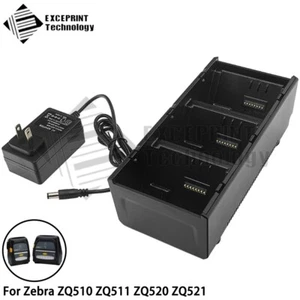 3 Steckplätze Akku Ladeschale Kit für Zebra ZQ510 ZQ511 ZQ520 ZQ521 Drucker - Bild 1 von 8