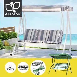 Gardeon Outdoor Swing Chair Garden Bench Furniture Canopy 3 Seater - Picture 1 of 23