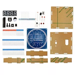 DIY Rotating Digital LED Display Module Alarm Electronic Clock Kit + Enclosure - Picture 1 of 10