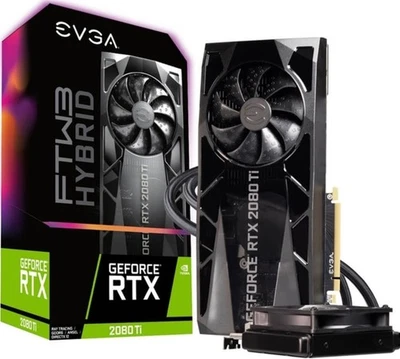 EVGA GeForce RTX 2080 Ti FTW3 Ultra Hybrid Gaming 11GB GDDR6, 11G-P4-2484-KR - Image 1 of 4