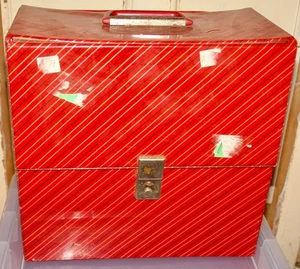 VINTAGE 70s 80s 90s RETRO VINYL RECORD 12" LP STORAGE CARRYING CASE 50 ALBUMS 1 - Picture 1 of 9