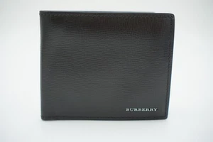 Original Burberry Geldbörse Herren Echtleder Schwarz Made in Italy - Bild 1 von 12