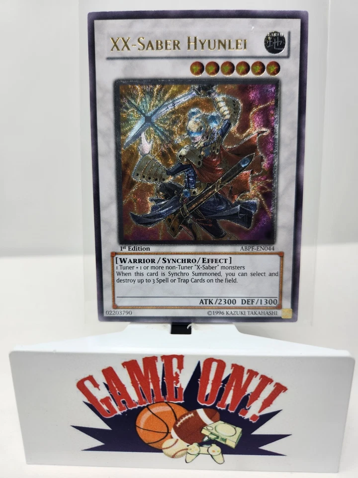 YuGiOh XX-Saber Hyunlei ABPF-EN044 1st Edition Ultimate Rare LP - Image 1 of 2