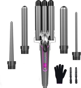 BESTOPE PRO Welleneisen, Lockenwickler , 5 Aufsätze, Handschuhe, 2 Clips, Rose - Bild 1 von 5