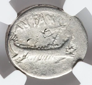ROMAN IMPERATORIAL Mark Antony Legionary Mint Greece 32 BC NGC Ancient Coin D384 - Picture 1 of 4