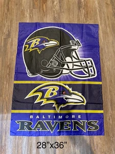 De colección - Baltimore Ravens 27"X36" Casa Bandera/Estandarte - Hecho en EE. UU. - Imagen 1 de 2