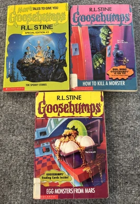 Goosebumps Book Series Lot of 3 R L Stine Horror Paperback Reading Level  4 - Image 1 of 4