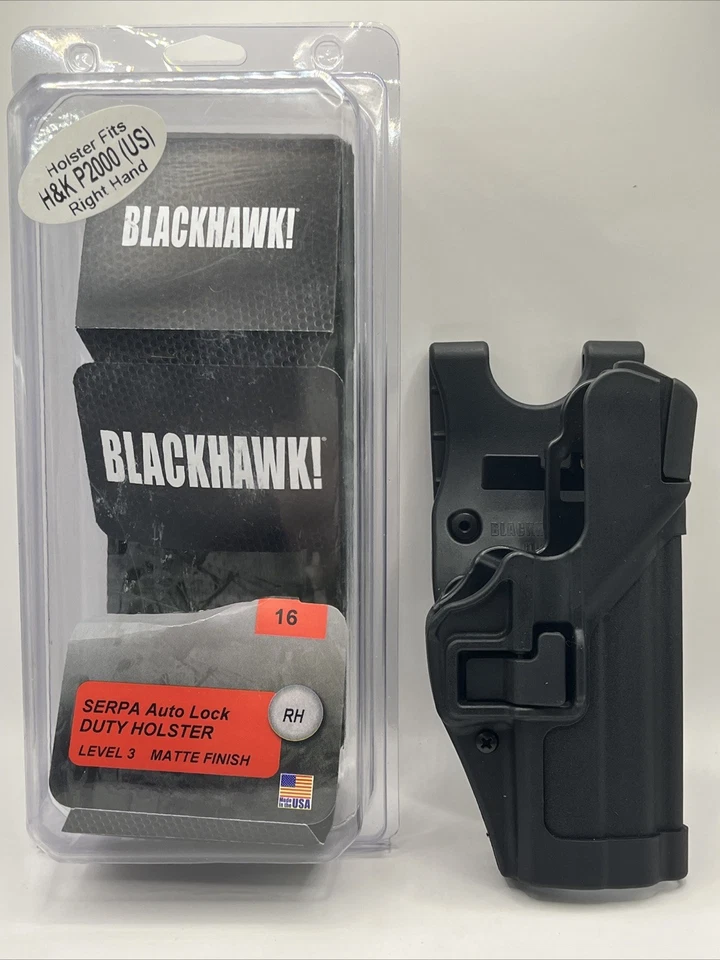 Blackhawk SERPA Level 3 Als Duty Holster RH Black Matte H&k P2000