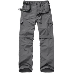 Mens Hiking Pants Quick Dry Lightweight Fishing Pants Convertible Zip Off Car... - Picture 1 of 8