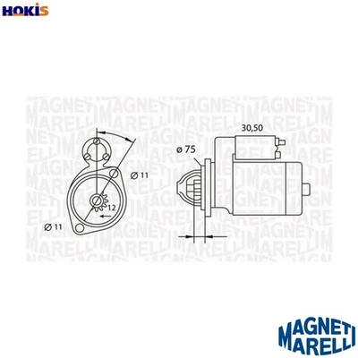 STARTER 063523627010 FOR ALFA ROMEO FIAT 939 A6.000 1.9L 939 A5.000 2.2L 4cyl - Image 1 of 4