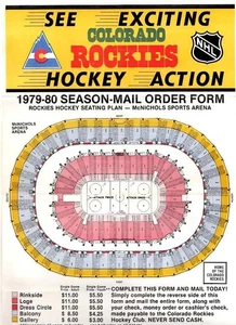 COLORADO ROCKIES NHL ~ 1979-80 Ticket Brochure - Picture 1 of 1