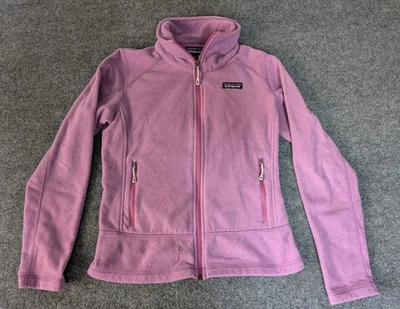 Chaqueta polar Patagonia para mujer talla S cremallera completa 25802 rosa rosa defectos LEER Foto 1 de 4