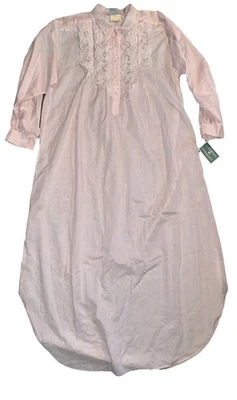 Vintage Gilligan OMalley House Dress Nightgown Pink Cottagecore Prairie Medium - Image 1 of 4