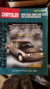 Chilton 20382 Chrysler 4 cylinder Front Wheel Drive Cars 1981-1995 - Picture 1 of 1
