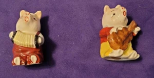 Vintage Schweine spielen Musikinstrumente Salz und Pfefferstreuer Japan - Bild 1 von 5